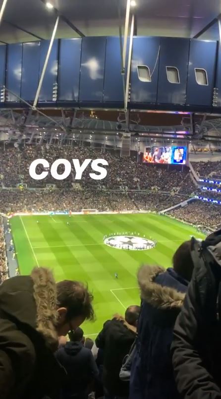 Troy Parrott's view from the North Stand
