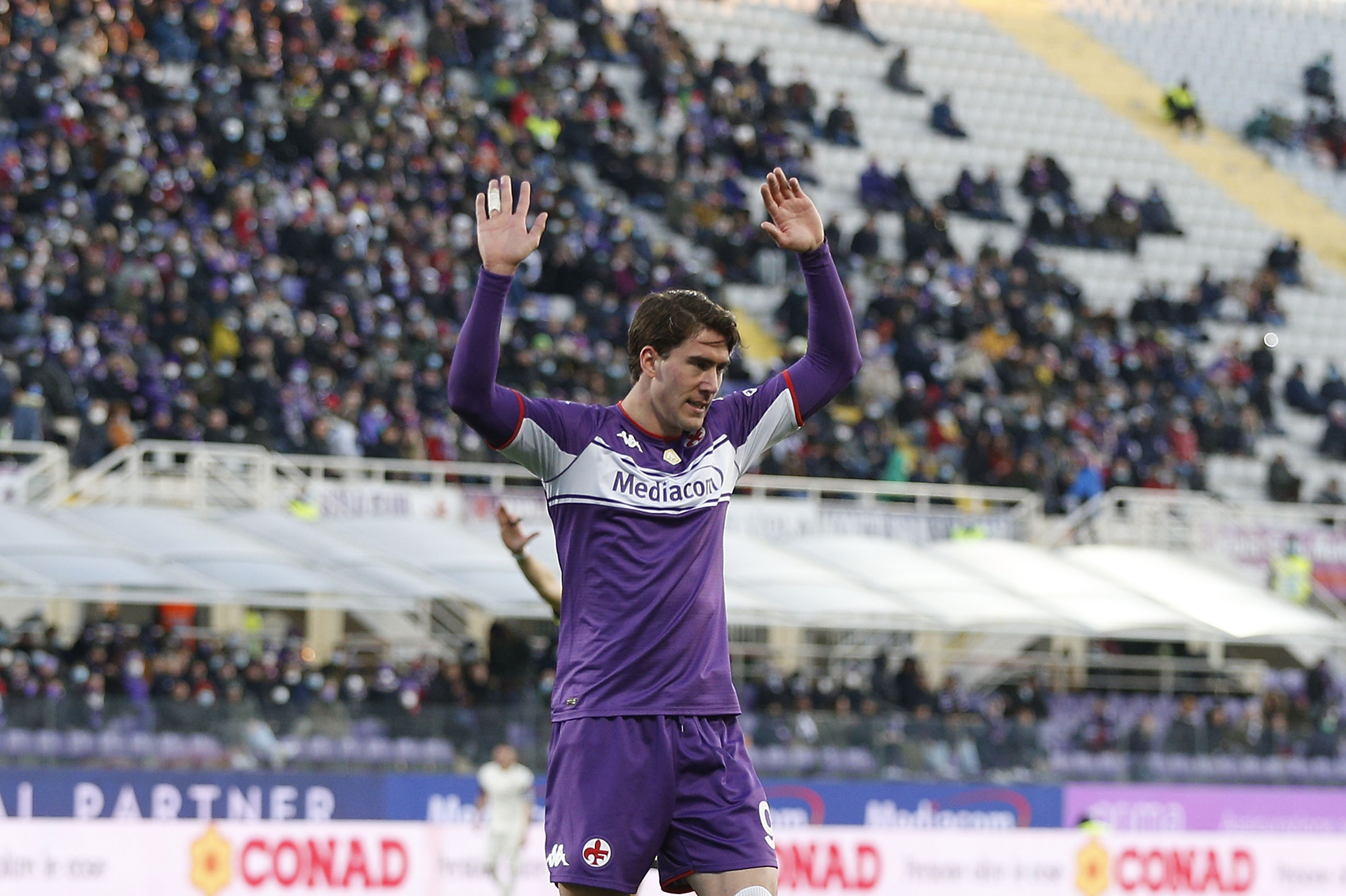 Dusan Vlahovic during his time at Fiorentina