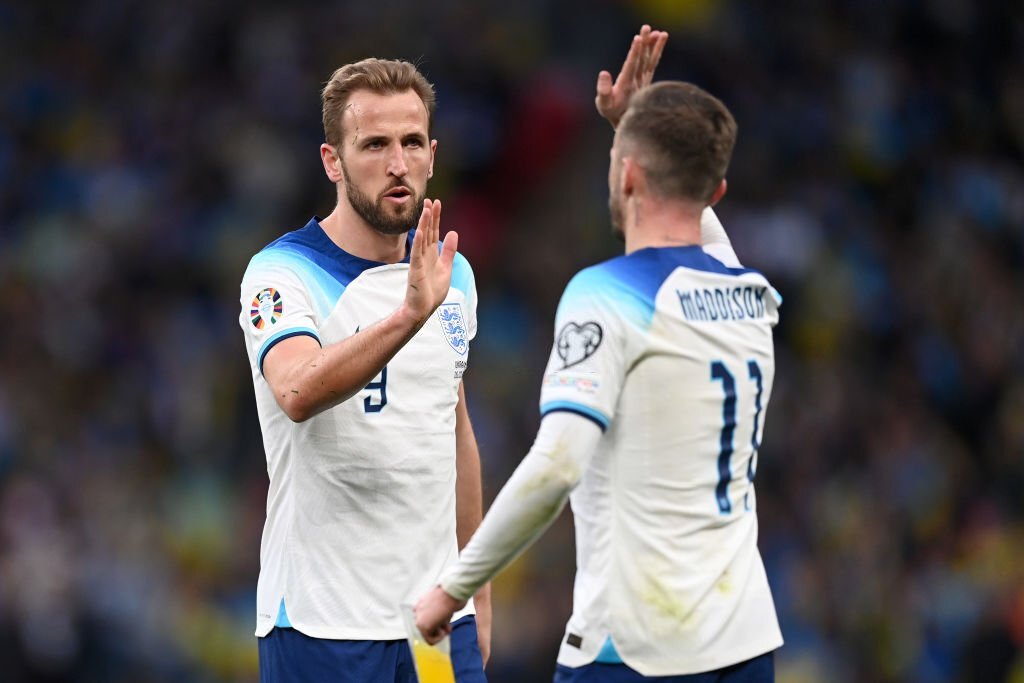 Harry Kane in action for England