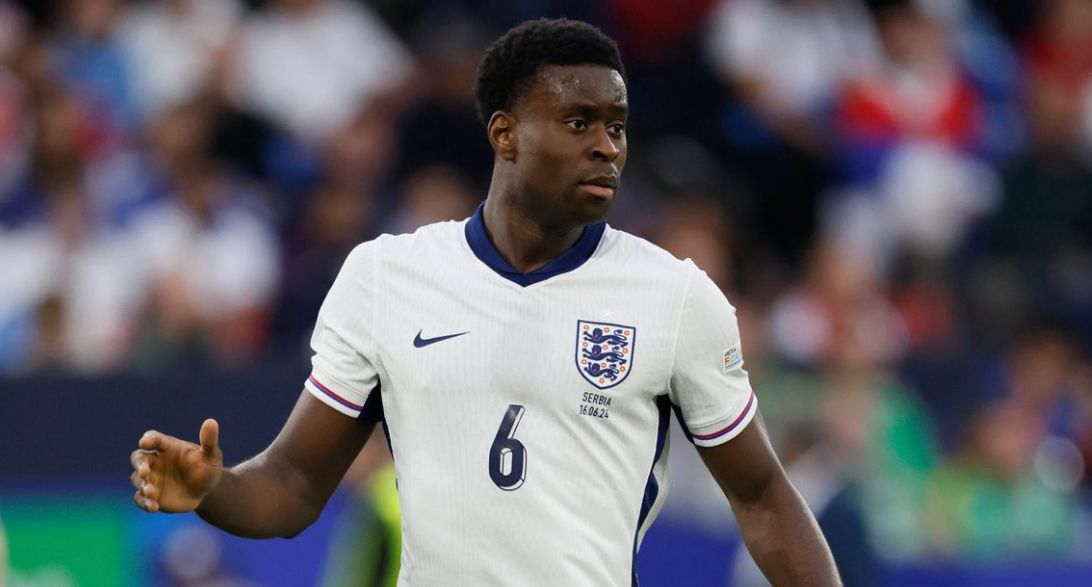 Marc Guehi in action for England