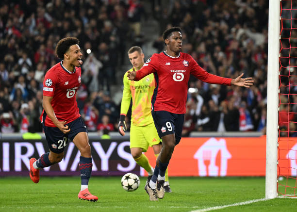 Tottenham target Jonathan David in action