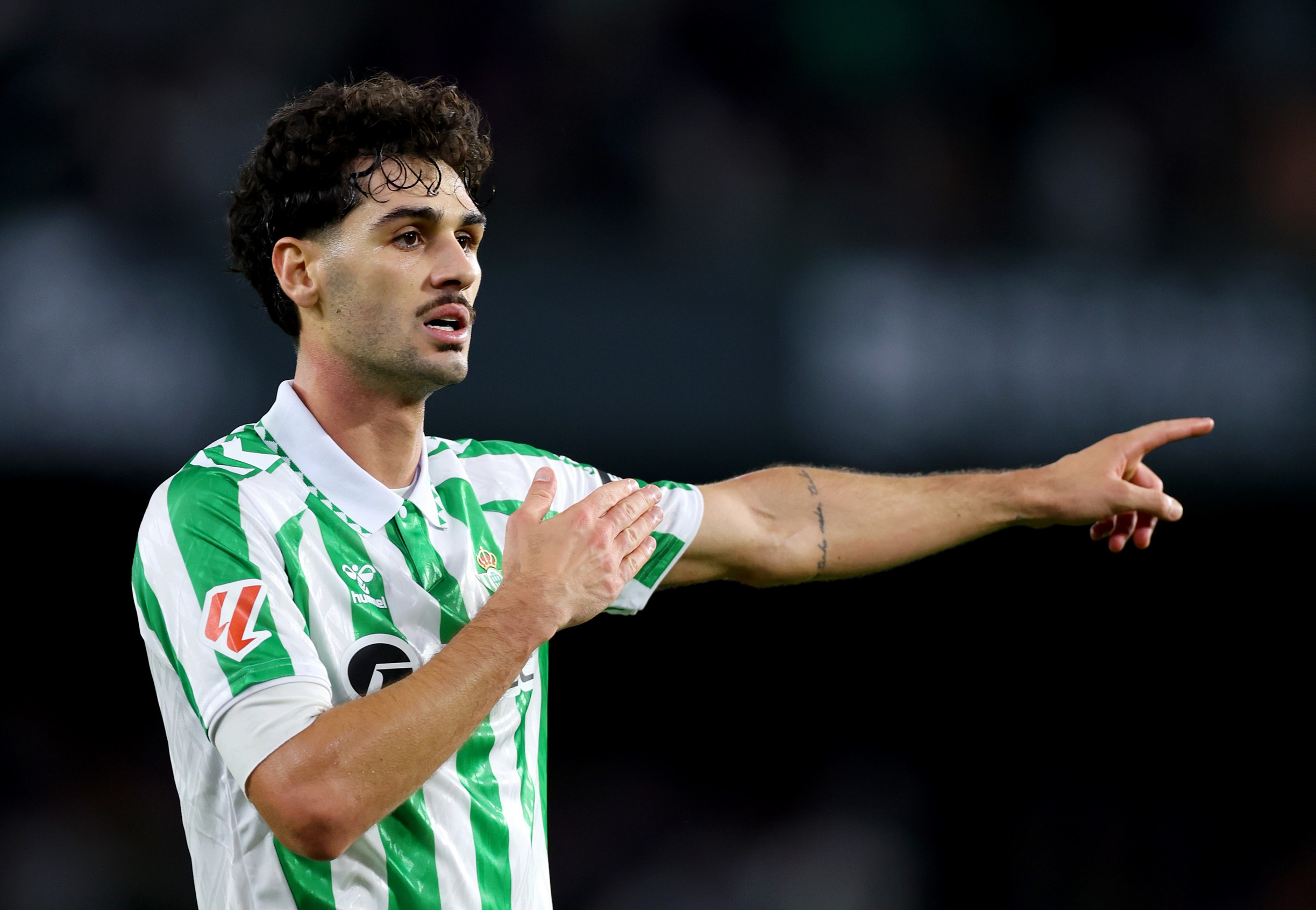 Johnny Cardoso in action for Real Betis