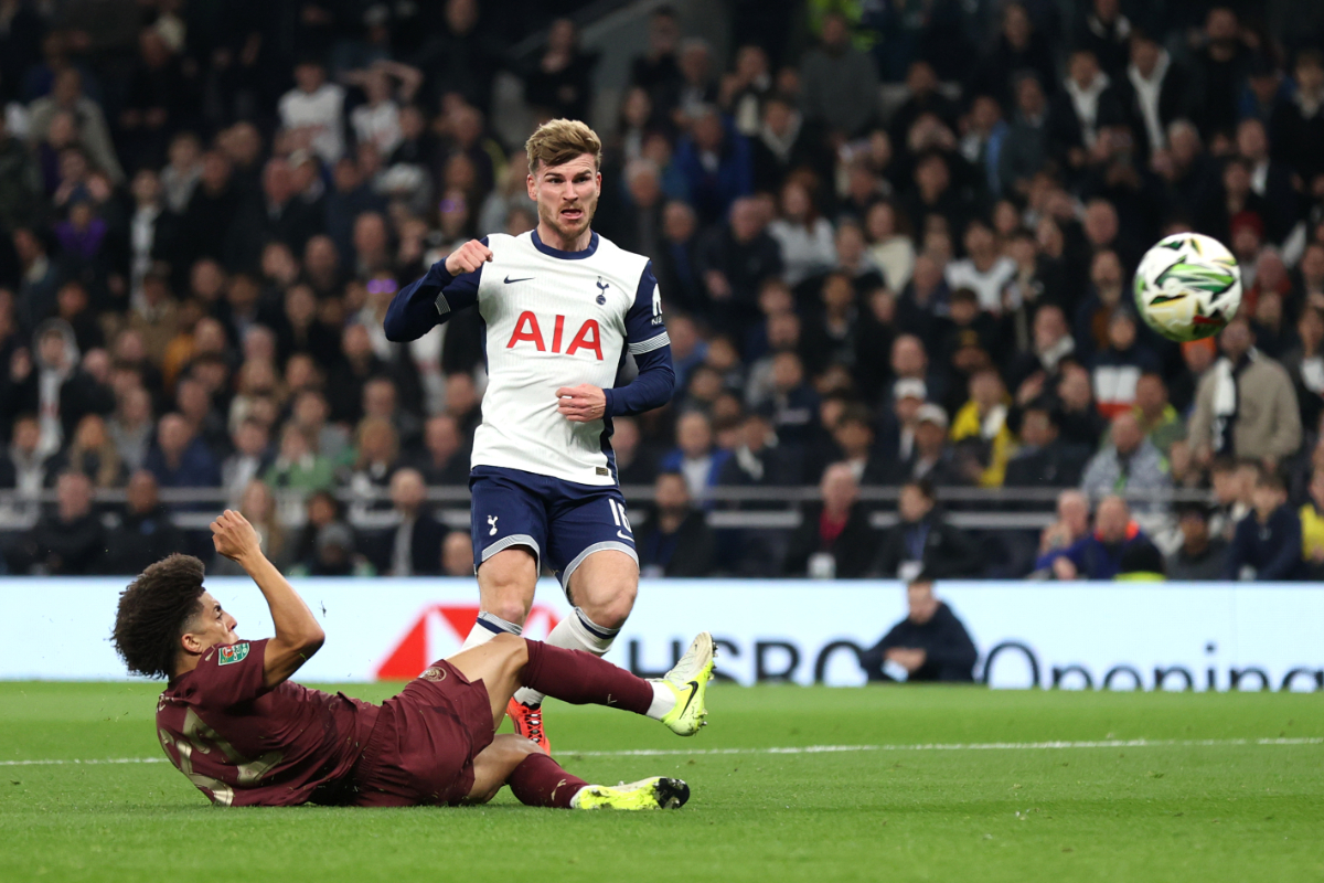 Timo Werner in action for Tottenham