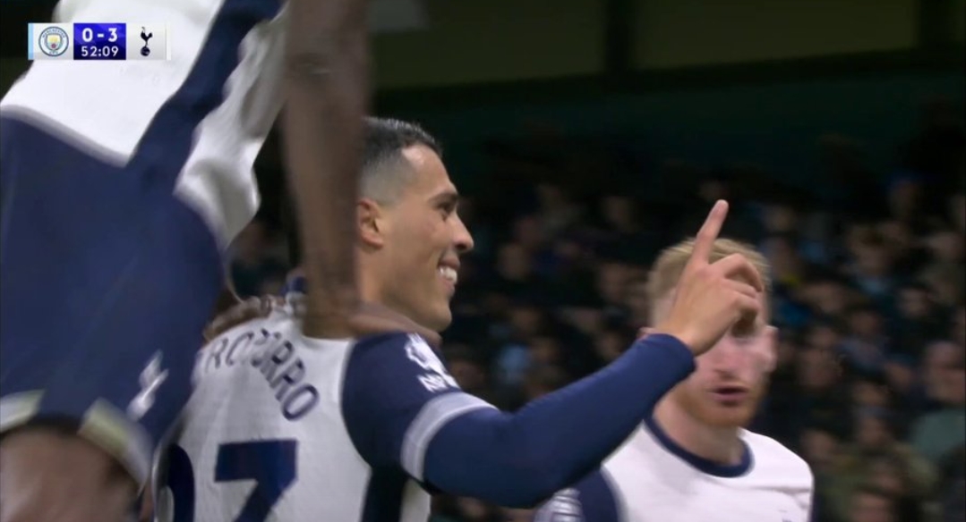 Pedro Porro goal vs Manchester City