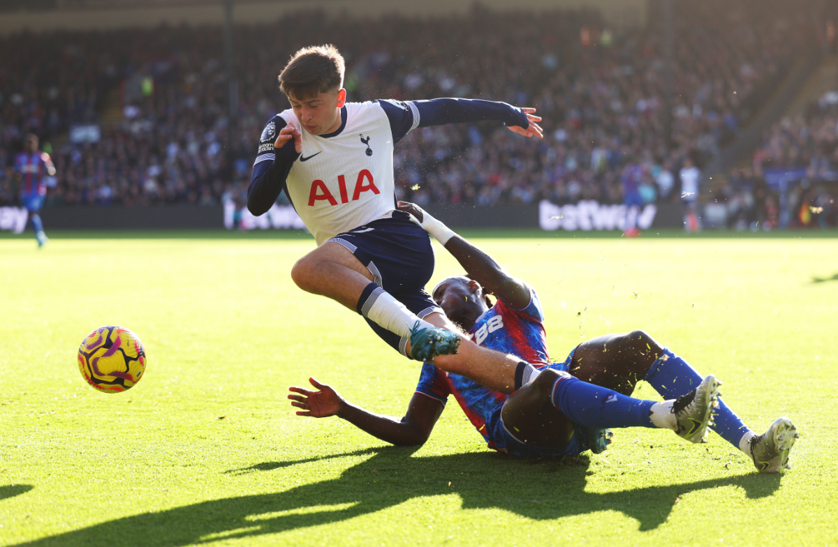 Tottenham starlet Mikey Moore in action