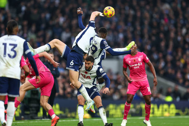Radu Dragusin in action for Tottenham