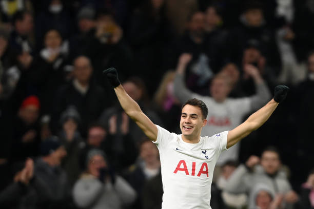 Sergio Reguilon celebrates
