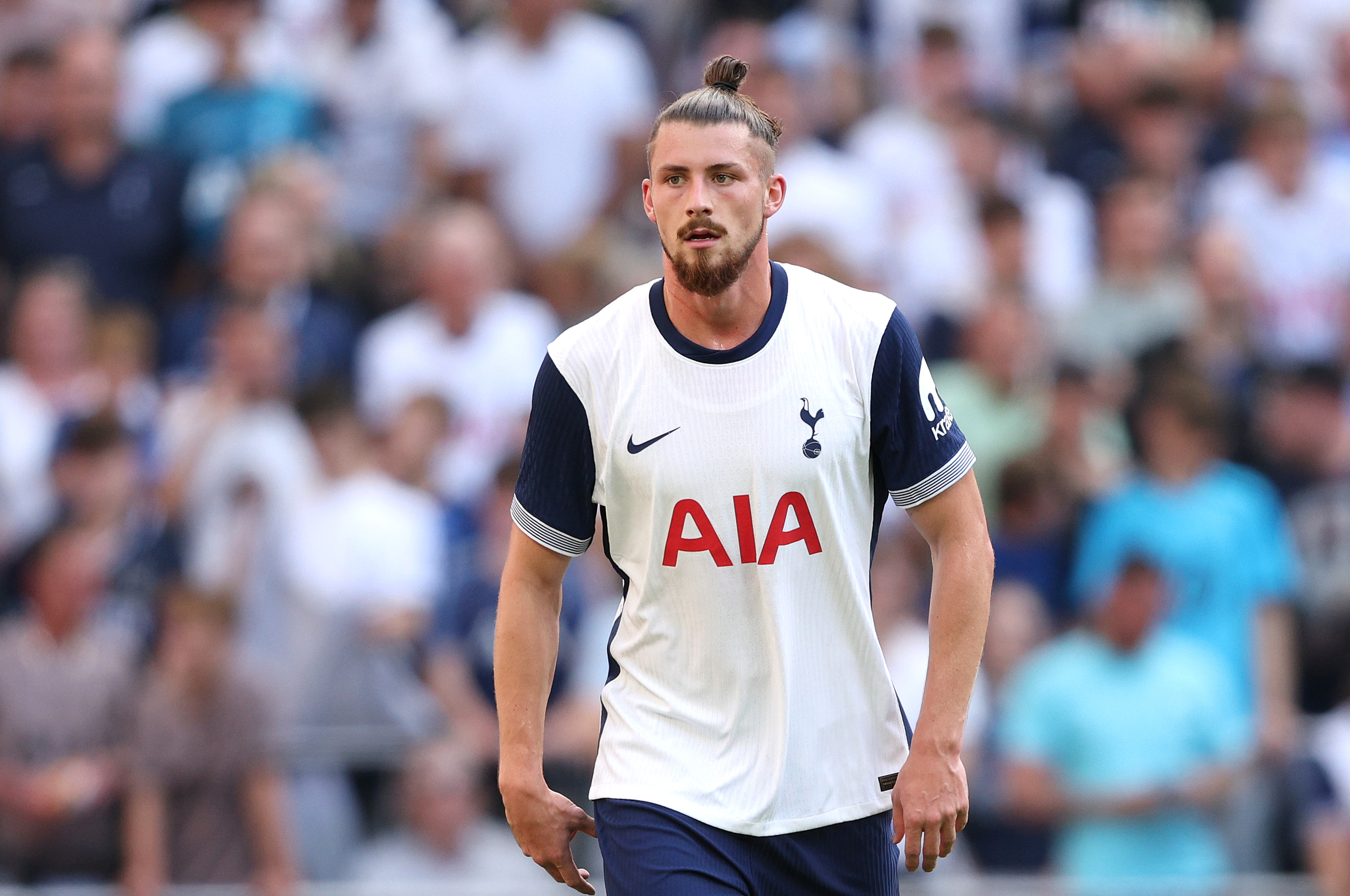 Radu Dragusin in action for Tottenham