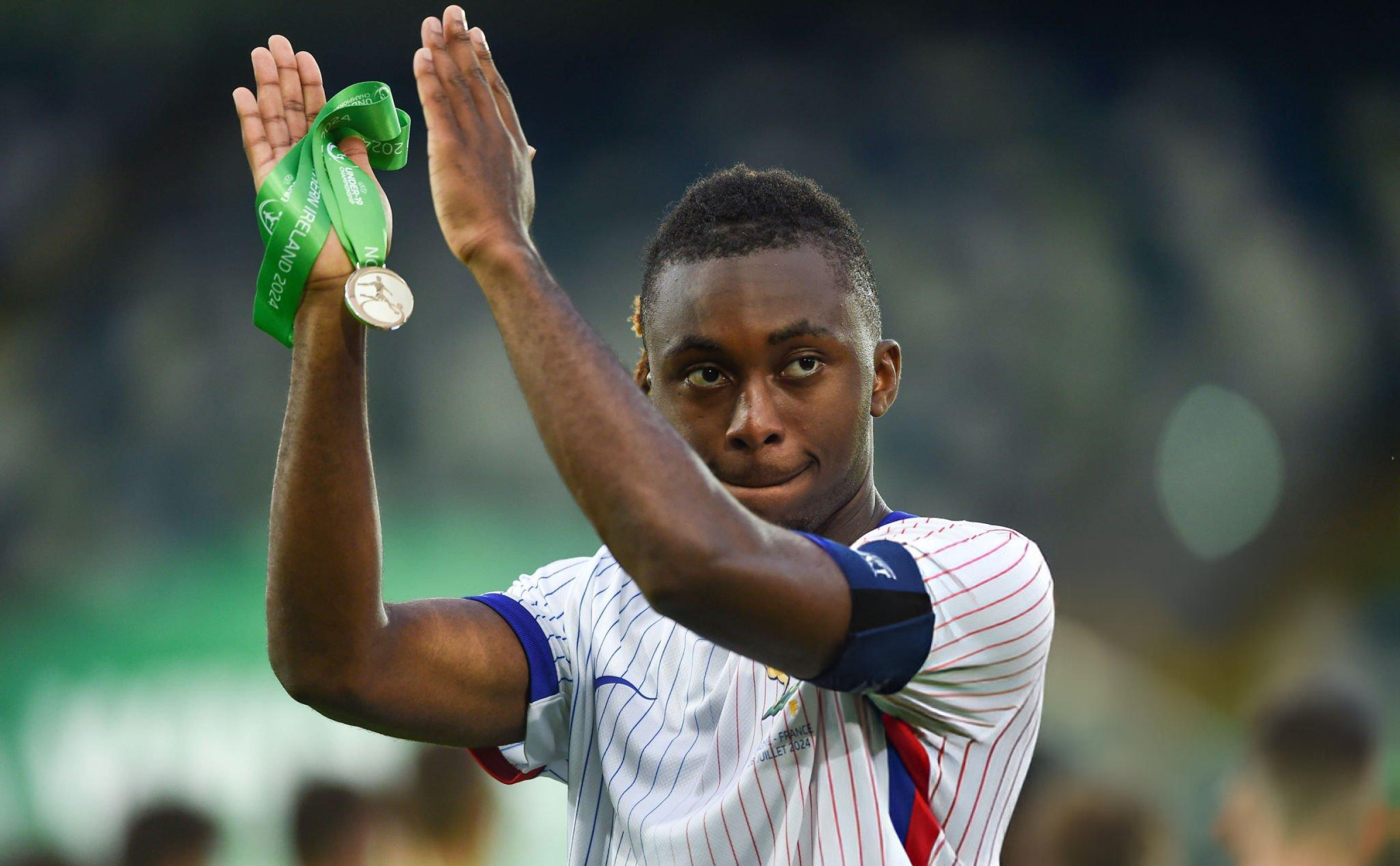 France captain Valentin Atangana in the UEFA European U19 Championship finals