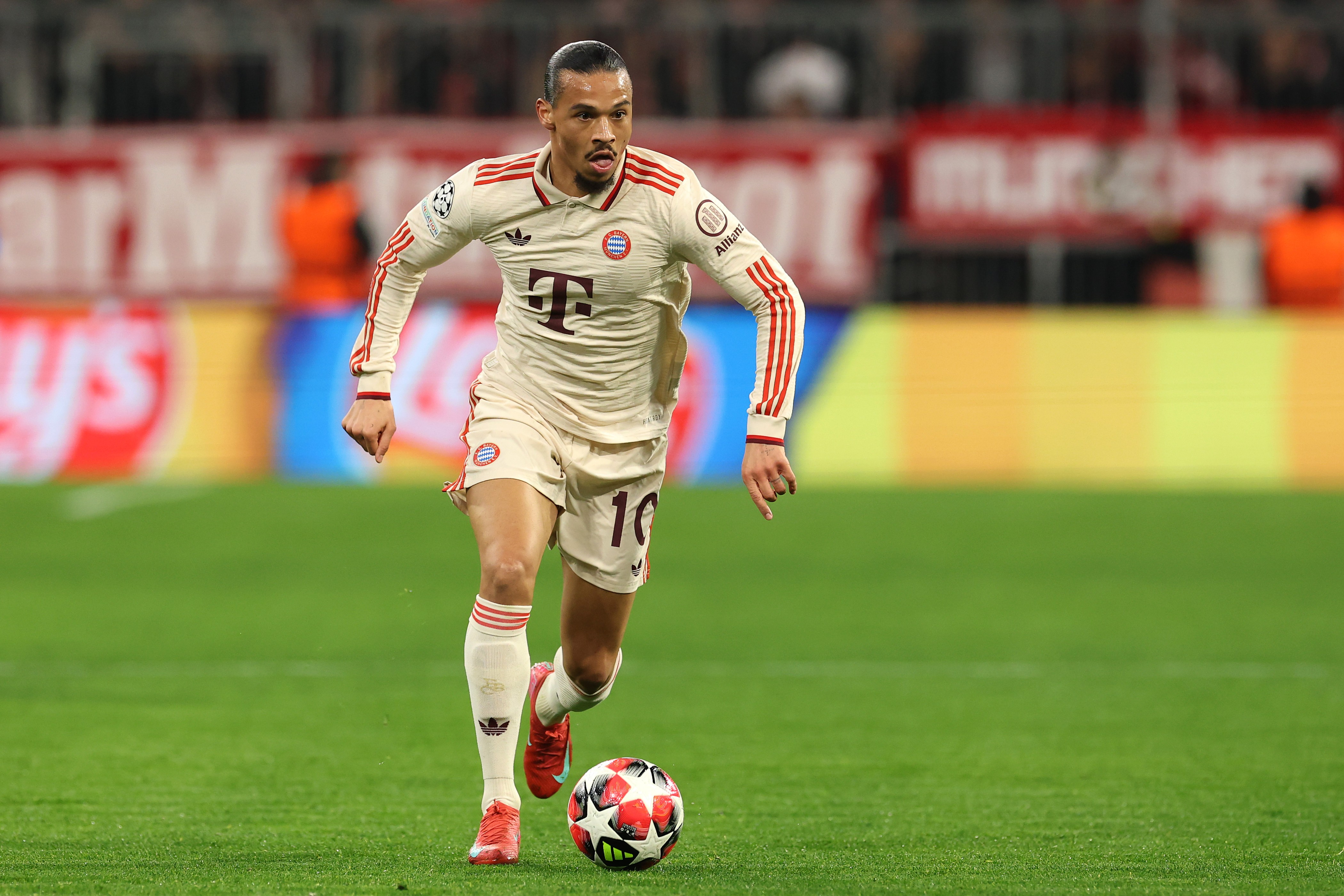 Leroy Sane in action for Bayern Munich