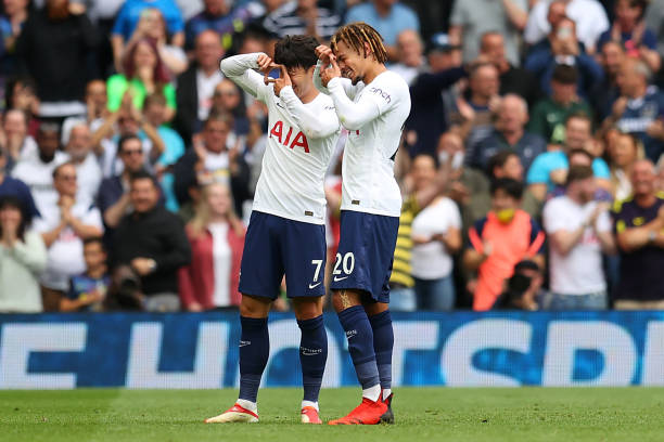 Dele Alli with HEung-min Son