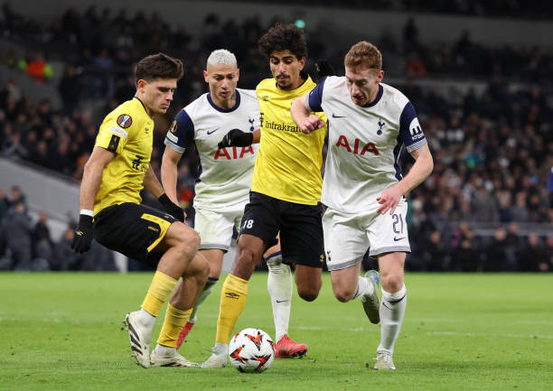 Dejan Kulusevski in action for Tottenham