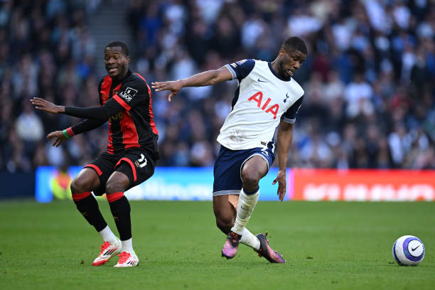 Kevin Danso in action for Tottenham