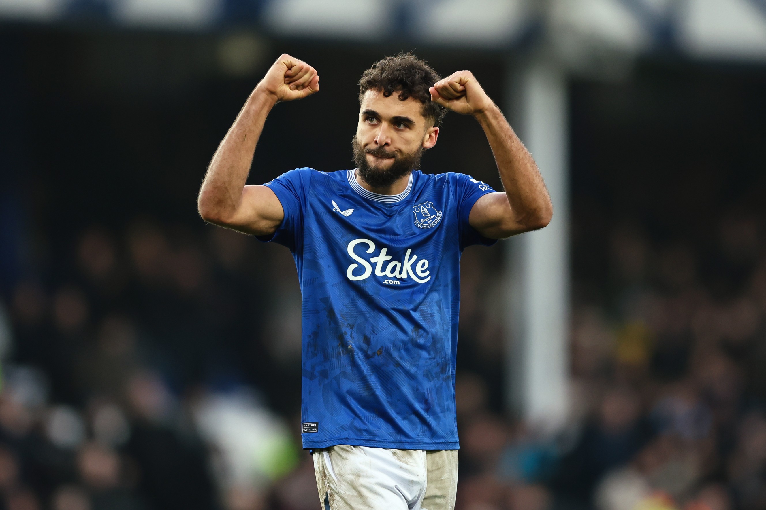 Dominic Calvert-Lewin of Everton celebrates victory