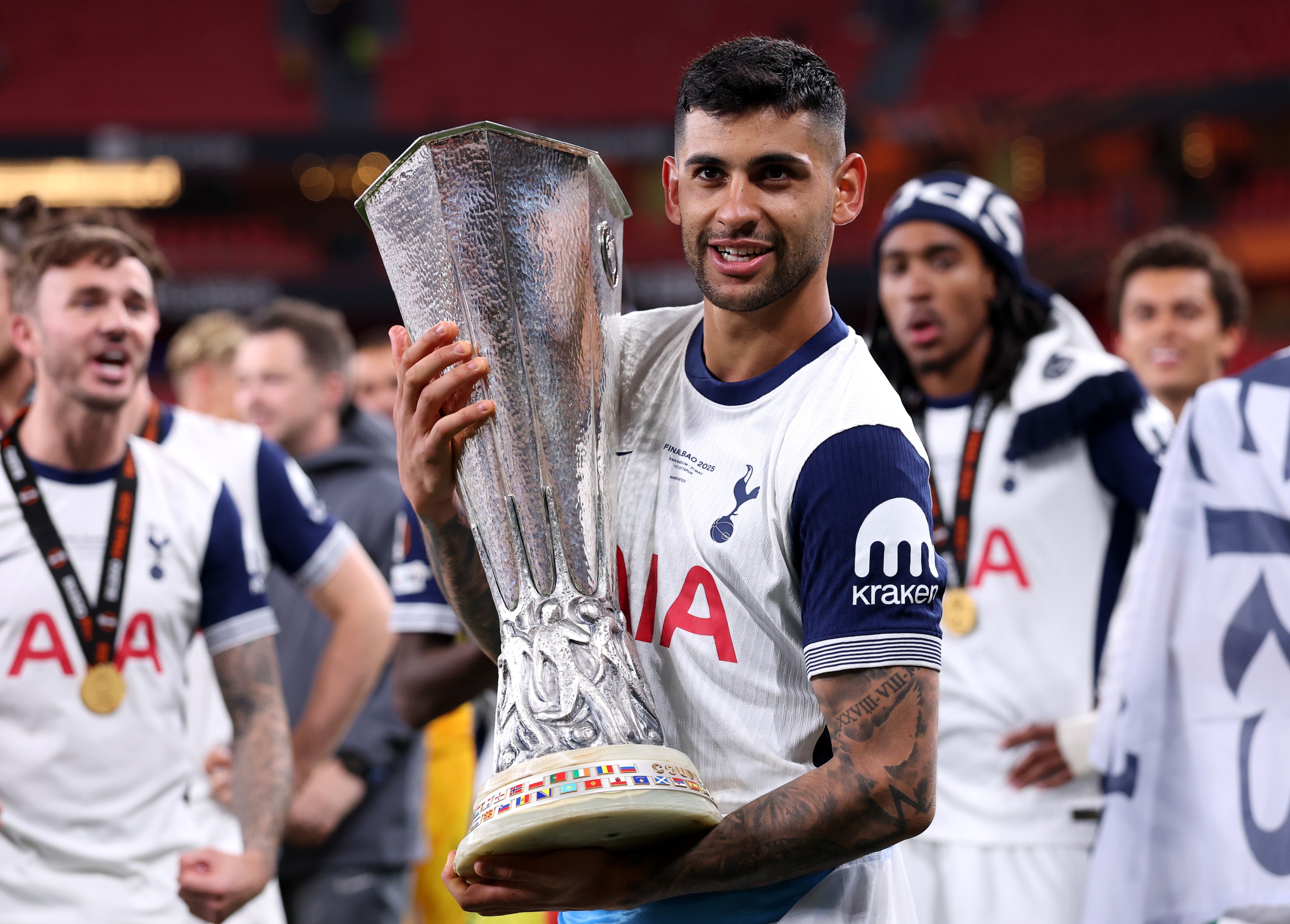 Cristian Romero of Tottenham Hotspur