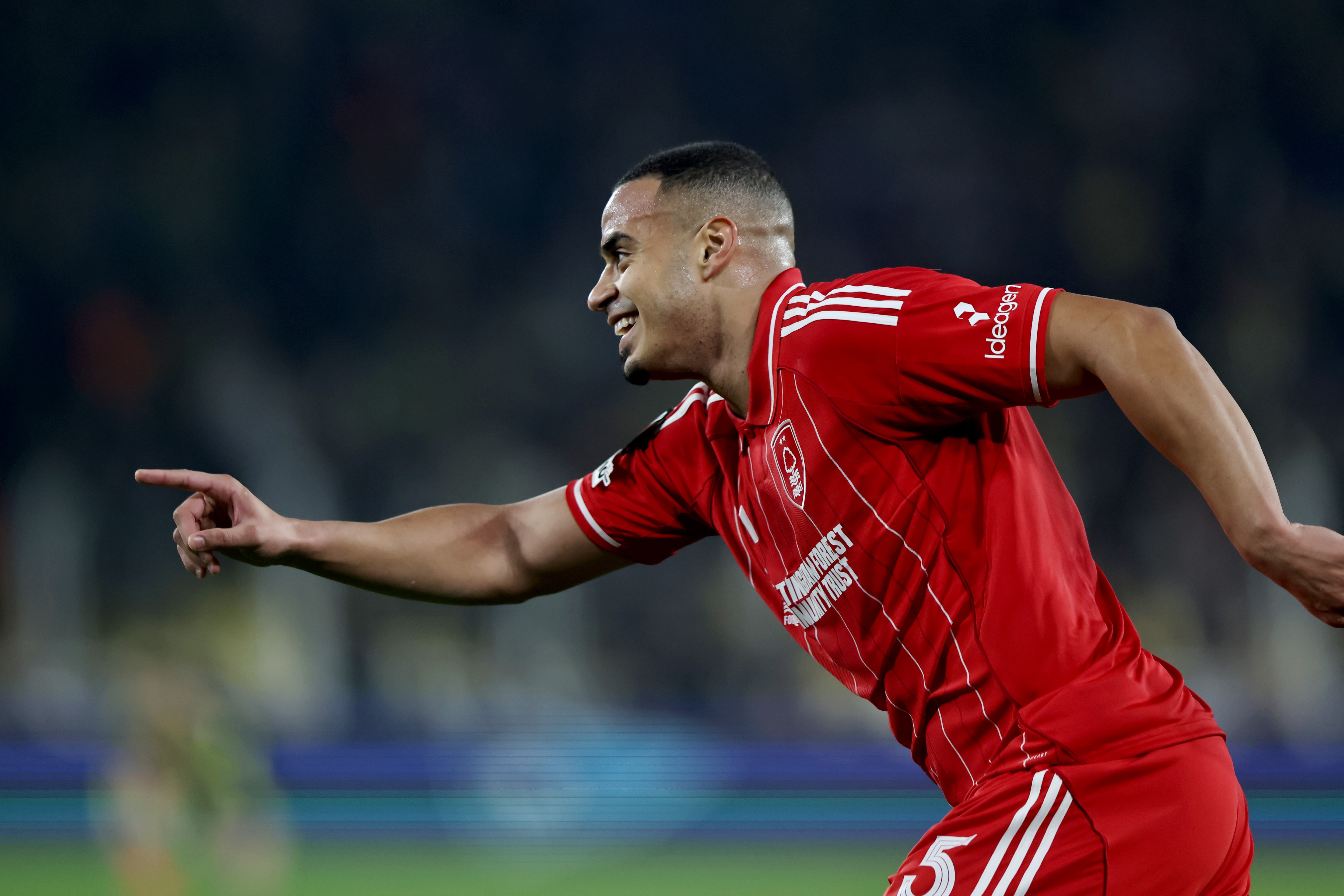 Murillo of Nottingham Forest celebrates scoring