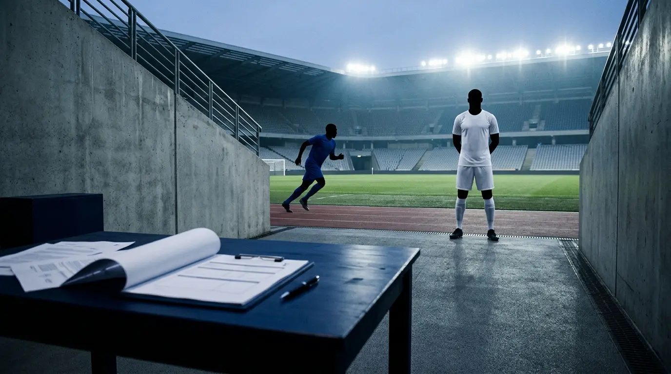Anonymous footballer silhouettes representing Tottenham’s defensive cover and winger transfer talks